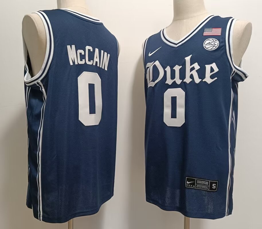 2024 NCAA Men Duke Blue Devils #0 Jared McCain blue nike jersey  style 2